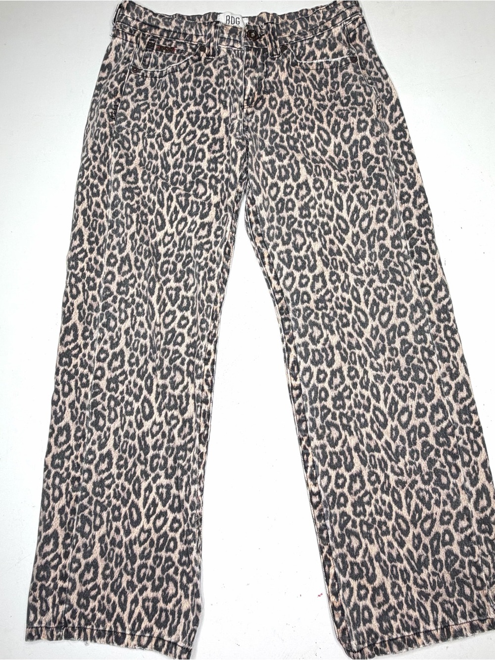 BDG Urban Outfitters Wide-Leg / Skate Leopard Print Jeans Sz 30W